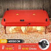 Chick Brooder Heating Plate Warmer Chicken Coop Brooding Heater Poultry Duckling Chook 40x60cm 40-50 Chicks Adjustable Height