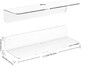 Transparent Floating Shelves Set of 2,30.5cm Command Strip Shelf for Bedroom, Kitchen, Office, Gaming Room, Acrylic Wall Shelves with Cable Clips