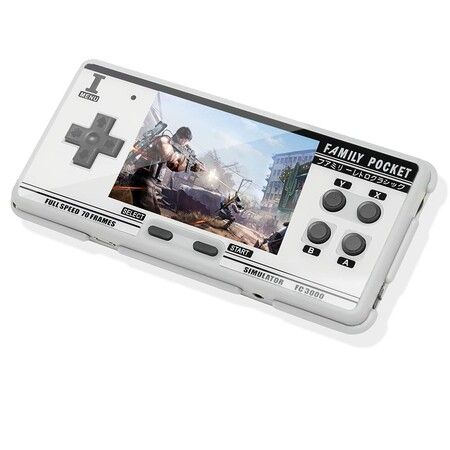 Handheld Game Console Emulator Console HD AV Output HD Screen 5000 Classic Games Portable Video Game(Grey)