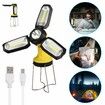 Portable LED Work Light, COB Rechargeable Camping Light with USB Charging Cable, Outdoor Tent Flashlight for Hiking, Camping, Car Repairing (1 Pack)