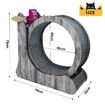 Cat Exercise Wheel Toy Scratcher Furniture Running Exerciser Treadmill Scratching Board Post Roller Play Gym Sports Equipment with Carpet Runway