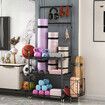 Yoga Mat Ball Storage Rack Weight Dumbbell Kettlebell Shelves Shelf Garage Racking Holder Steel Stand Gym Organizer with Hooks Wheels