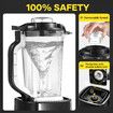 2L Blender Mixer Food Processor Juicer Smoothie Maker Meat Grinder Ice Crusher Machine Commercial Black 10 Speeds 8 Blades