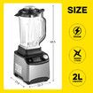 2L Food Blender Mixer Processor Juicer Smoothie Maker Ice Crusher Meat Grinder Machine Commercial 8 Blades 1000W