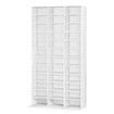 Bookshelf Media Storage Shelf 528 DVD/1116 CD Display Cabinet Rack Stand Unit Movie Music Video Game Collection Organiser Tray Cupboard White