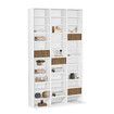 Bookshelf Media Storage Shelf 528 DVD/1116 CD Display Cabinet Rack Stand Unit Movie Music Video Game Collection Organiser Tray Cupboard White