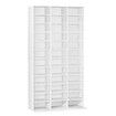 Bookshelf Media Storage Shelf 528 DVD/1116 CD Display Cabinet Rack Stand Unit Movie Music Video Game Collection Organiser Tray Cupboard White