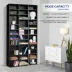 DVD CD Display Shelf Bookshelf Media Storage Cabinet Rack Stand Movie Music Video Game Collection Organiser Tray Cupboard Unit Black