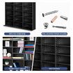 DVD CD Display Shelf Bookshelf Media Storage Cabinet Rack Stand Movie Music Video Game Collection Organiser Tray Cupboard Unit Black