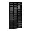 DVD CD Display Shelf Bookshelf Media Storage Cabinet Rack Stand Movie Music Video Game Collection Organiser Tray Cupboard Unit Black