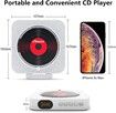 CD Player with Bluetooth - Wall Mountable Music Player Home Audio Boombox with LCD Screen Display and Dust Cover, Built-in HiFi Speakers with Remote Control FM Radio MP3