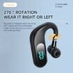 Newest Single Ear Stereo In-ear Earphone Long Standby Bluetooth Wireless Business Headset Hands-free Driving Stereo Earbuds Color Black