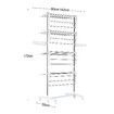 4 Tier Clothes Airer Clothing Drying Rack Cloth Coat Pants Hanger Portable Standing Foldable Laundry Holder Stand with Shelves and Wheels