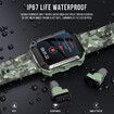 2023 Newest Smart Watch With Earbuds 3 in 1 Fitness Tracker 1.96inch HD Screen 4GB Large Memory Bluetooth Call Sports Men Color Green