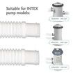 Swimming Pool Replacement Hose Compatible with Intex Filter Pump 330 GPH, 530 GPH, and 1000 GPH (2 Pack)