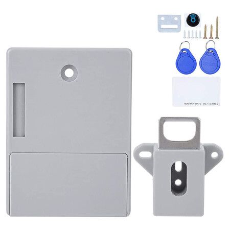 125KHz Smart Cabinet Lock, Electronic RFID Card Opening for Wardrobe Sauna Libraries (No Drill)