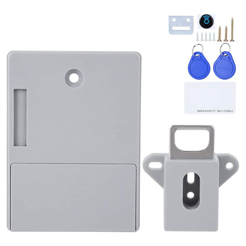 125KHz Smart Cabinet Lock, Electronic RFID Card Opening for Wardrobe Sauna Libraries (No Drill)