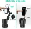 2 in 1 Car Phone Cup Holder Mount Multifunctional Cup Holder Expander with Cell Phone Automobile Cradle Stand