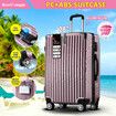 Carry On Luggage Suitcase Traveler Bag Hard Case Shell Travel Lightweight with Wheels Carryon Rolling Trolley 28 Inch with TSA Lock Rose Gold