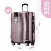 Carry On Luggage Suitcase Traveler Bag Hard Case Shell Travel Lightweight with Wheels Carryon Rolling Trolley 28 Inch with TSA Lock Rose Gold