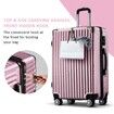 Carry On Luggage Suitcase Traveler Bag Hard Case Shell Travel Lightweight with Wheels Carryon Rolling Trolley 28 Inch with TSA Lock Rose Gold