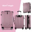 Carry On Luggage Suitcase Traveler Bag Hard Case Shell Travel Lightweight with Wheels Carryon Rolling Trolley 28 Inch with TSA Lock Rose Gold