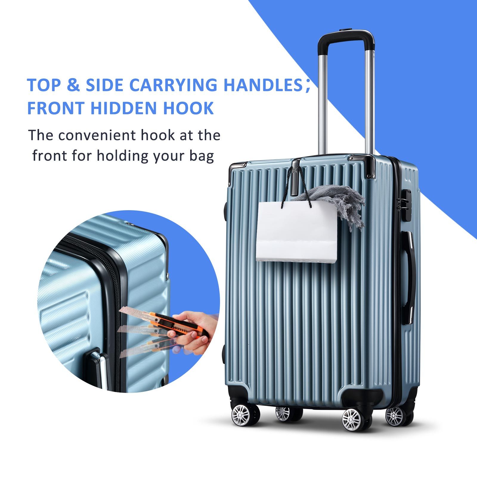 Carry On Luggage Traveler Bag Suitcase Hard Shell Case Carryon Travel ...