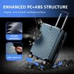 Carry On Luggage Traveler Bag Suitcase Hard Shell Case Carryon Travel Lightweight Rolling Checked with Wheels Lock Ice Blue 20 Inch