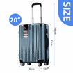 Carry On Luggage Traveler Bag Suitcase Hard Shell Case Carryon Travel Lightweight Rolling Checked with Wheels Lock Ice Blue 20 Inch