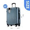 Carry On Luggage Suitcase Traveler Bag Hard Shell Case Carryon Travel Lightweight with Wheels 28 Inch Checked Trolley TSA Lock Ice Blue