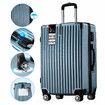 Carry On Luggage Suitcase Traveler Bag Hard Shell Case Carryon Travel Lightweight with Wheels 28 Inch Checked Trolley TSA Lock Ice Blue