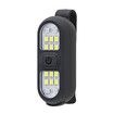 Clip on Flashlight Running Light Rechargeable LED Work Light Warning Flashing for Camping Hiking Walking Dog-Black