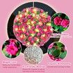 USB Rotating Rose Flower Ball Light with Remote Control and Rotation Function, for Weddings, Holiday Parties, Home Decorations, Balconies, Courtyards