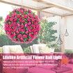 USB Rotating Rose Flower Ball Light with Remote Control and Rotation Function, for Weddings, Holiday Parties, Home Decorations, Balconies, Courtyards