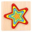 6 pcs Toddler Puzzles Wooden Toys Montessori Shape Sorting Puzzle Sensory Toys Toddlers Activities Preschool Learning Early Educational Travel 1-3