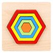 6 pcs Toddler Puzzles Wooden Toys Montessori Shape Sorting Puzzle Sensory Toys Toddlers Activities Preschool Learning Early Educational Travel 1-3