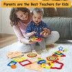 6 pcs Toddler Puzzles Wooden Toys Montessori Shape Sorting Puzzle Sensory Toys Toddlers Activities Preschool Learning Early Educational Travel 1-3