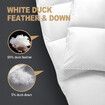 Bedding Quilt Duvet Duck Feather Down Bed Comforter Winter King Size 500GSM Lightweight Breathable Cotton Cover White 210x240cm