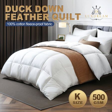 King size outlet duck feather quilt