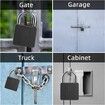 Fingerprint Padlock Zinc Alloy Smart Biometric Print Miniature Padlocks Door Waterproof Bluetooth App Keyless Unlock for Home Office