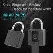 Fingerprint Padlock Zinc Alloy Smart Biometric Print Miniature Padlocks Door Waterproof Bluetooth App Keyless Unlock for Home Office