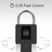 Fingerprint Padlock Zinc Alloy Smart Biometric Print Miniature Padlocks Door Waterproof Bluetooth App Keyless Unlock for Home Office