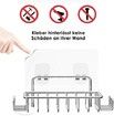 12 x 8 cm Bar Soap Holder for Shower Wall with 4 Hooks, Stainless Steel Adhesive Soap Dish for Bathroom