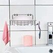 12 x 8 cm Bar Soap Holder for Shower Wall with 4 Hooks, Stainless Steel Adhesive Soap Dish for Bathroom