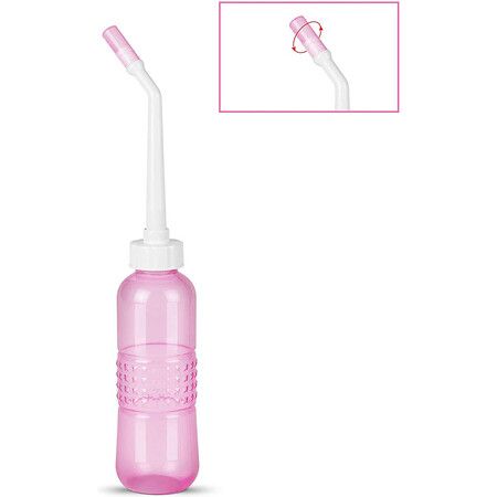Portable Sprayer Bidet Bottle Sitz Bath for Toilet for Personal Cleansing (Pink)