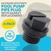 4 Pack Drain Plugs with O Rings Compatible with Hayward Pool Pumps