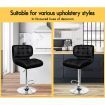 ALFORDSON 2x Bar Stools Dallon Kitchen Swivel Chair Leather Gas Lift BLACK