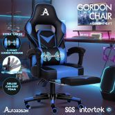 ALFORDSON ALFORDSON Gaming Chair with Lumbar Massage Racing Office Gordon - Black & Blue