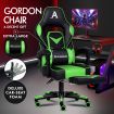 ALFORDSON Gaming Chair Office Seat Thick Padding Footrest Executive Racing Green