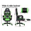 ALFORDSON Gaming Chair Office Seat Thick Padding Footrest Executive Racing Green